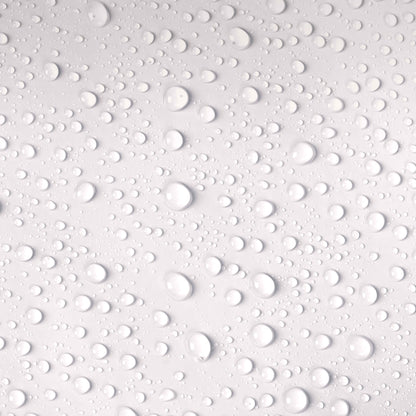 Pattern of water droplets on a white surface